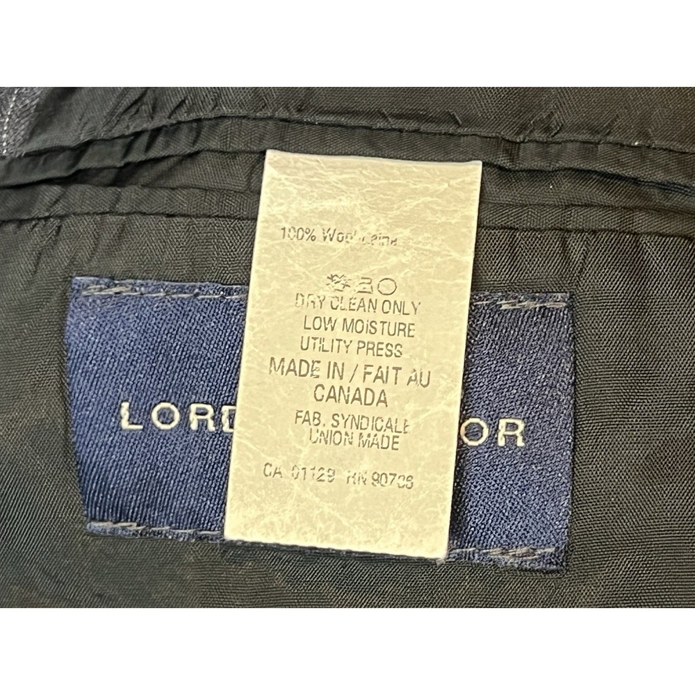 Lauren Ralph Lauren Blazer Mens 42R Gray Pinstripe Wool Suit Jacket Vintage 90s - Picture 9 of 15
